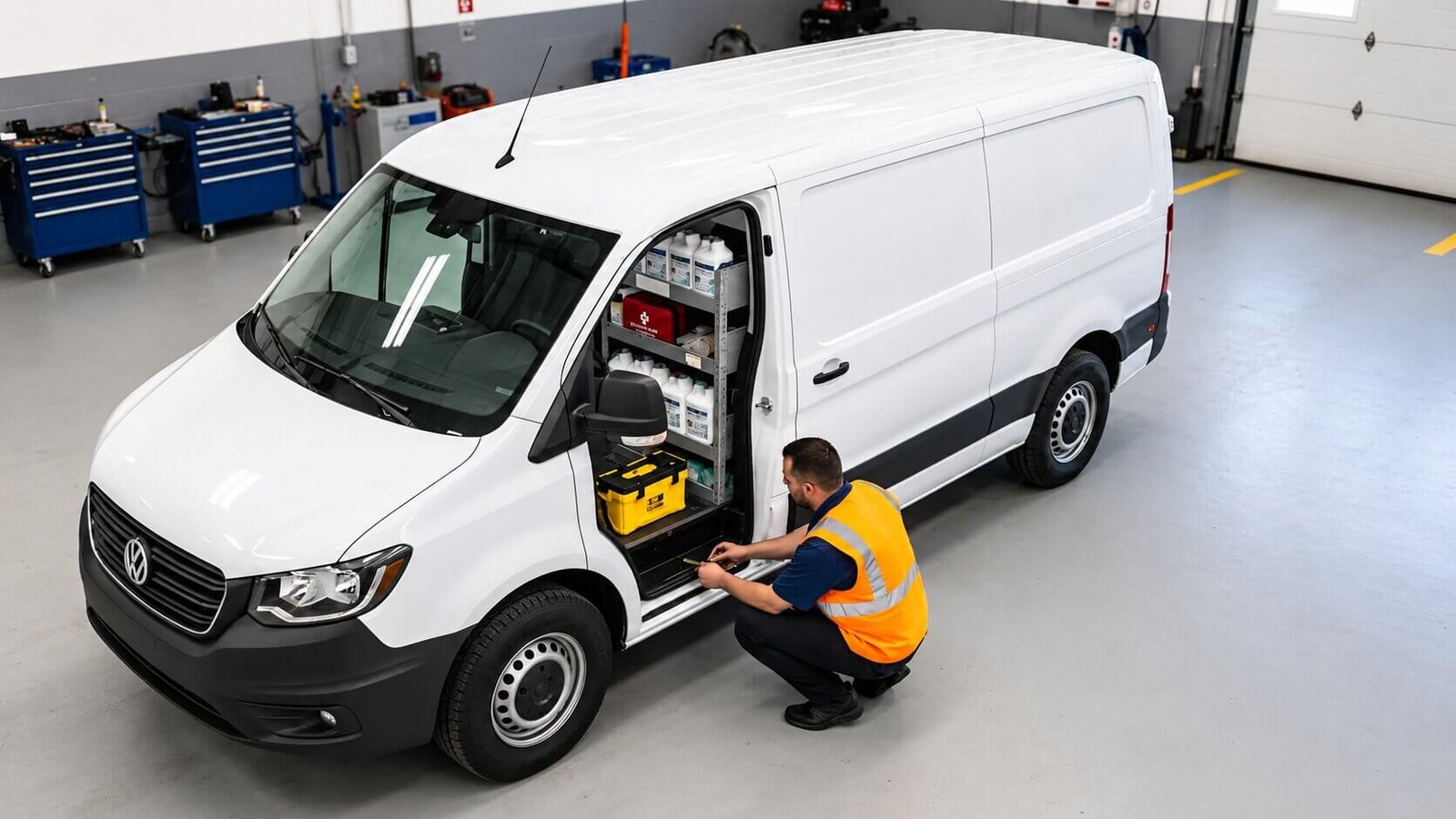 Mechanic On Call technician inspecting a commercial work vehicle in Kitchener